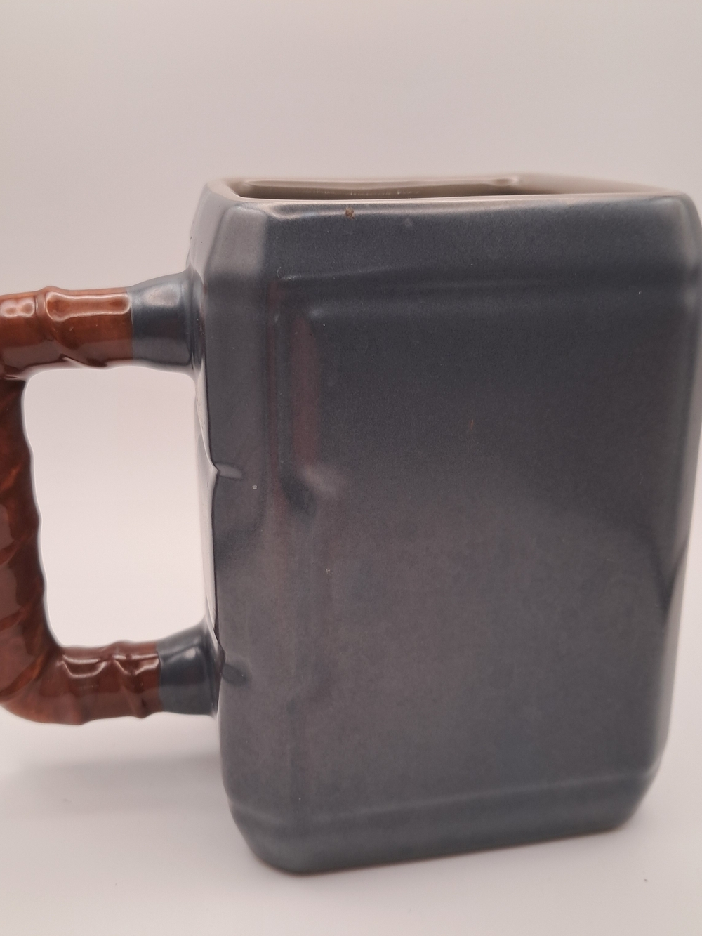 Disney Store Marvel Thor Hammer Mjolnir Molded Ceramic Coffee Mug 3D Square